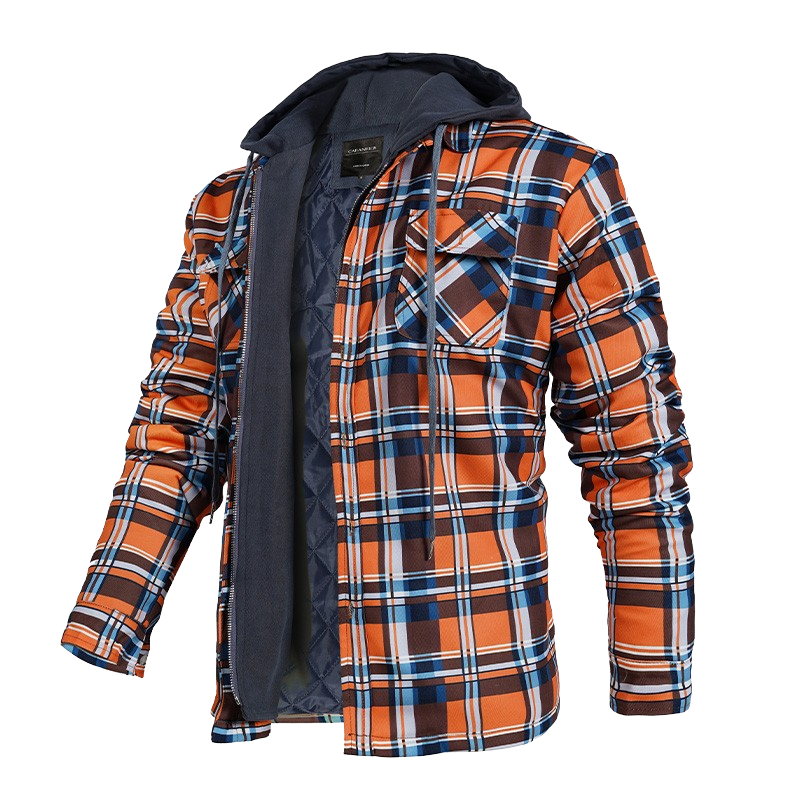 Pologize™ Checkered Hooded Casual Jacket