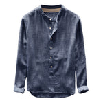 Pologize™ Henley Collar Linen Blend Shirt