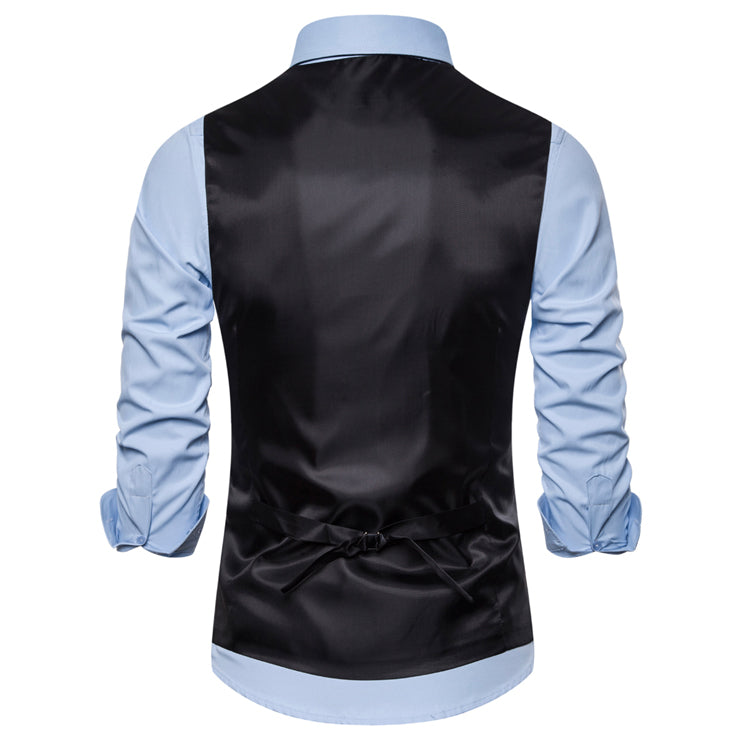 Pologize™ Elegant Double-Breasted Plaid Vest
