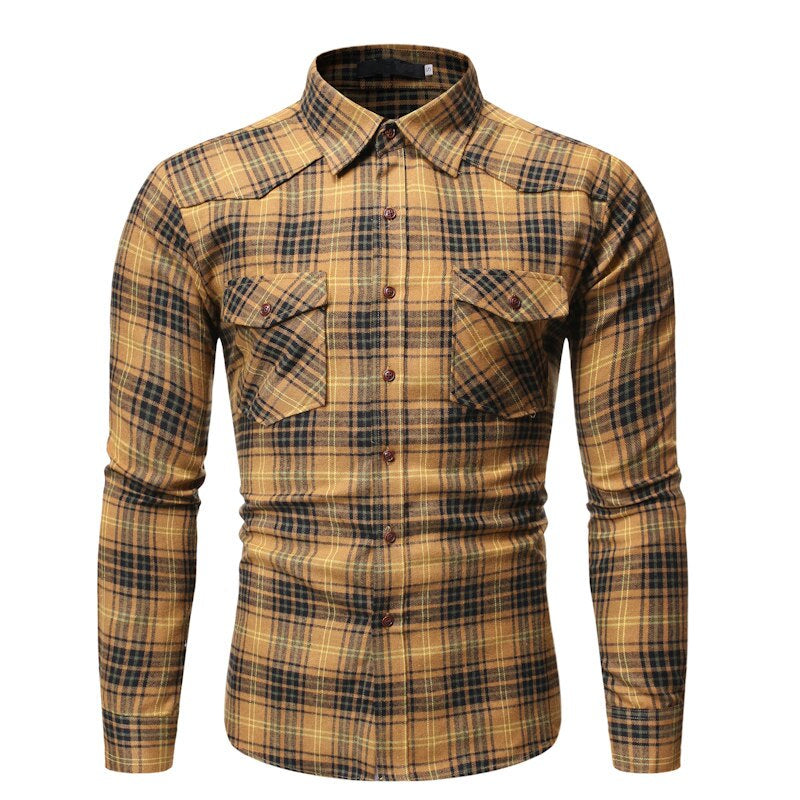 Pologize™ Checkered Long Sleeve Button Shirt