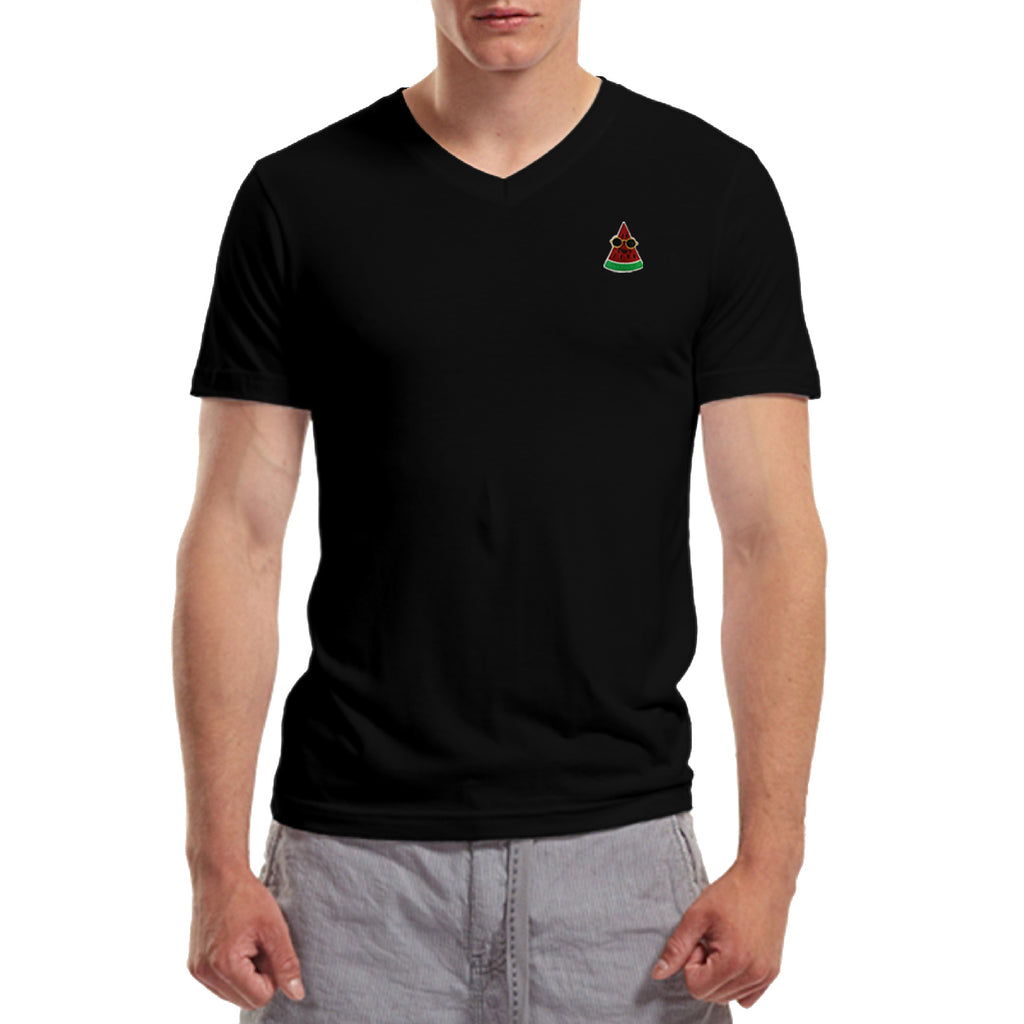 Pologize™ Watermelon Embroidered V-Neck T-Shirt
