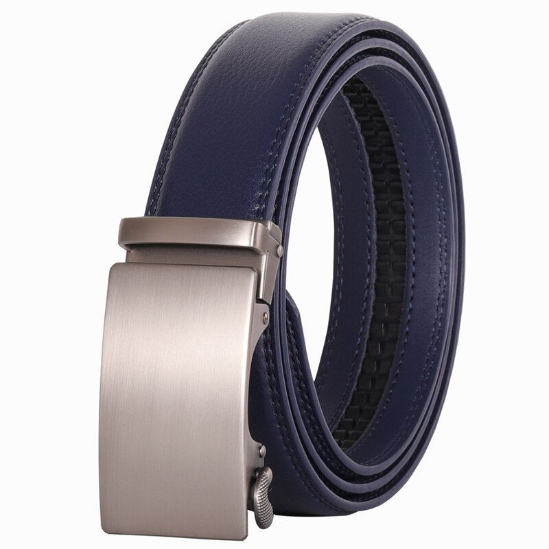 Pologize™ Automatic Bronze Buckle Leather Belt