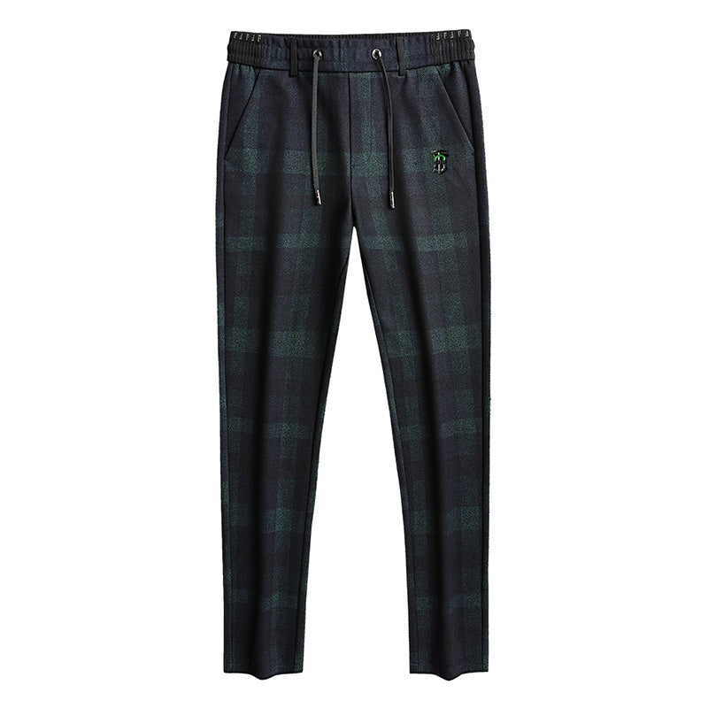 Pologize™ Plaid Patterned Straight Trousers