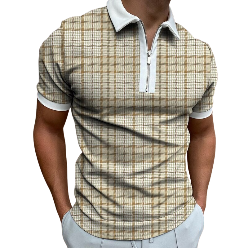 Pologize™ Casual Checkered Polo Shirt