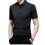 Pologize™ Striped Business Button Shirt
