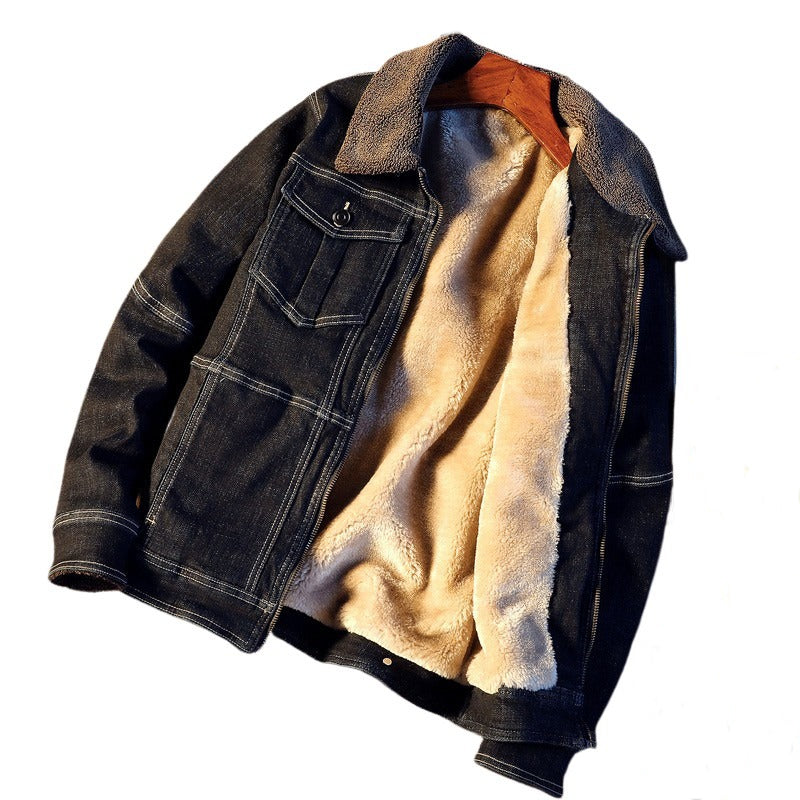Pologize™ Fur Collar Denim Jacket