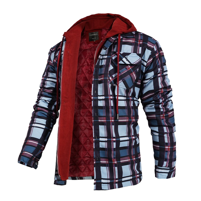 Pologize™ Checkered Hooded Casual Jacket