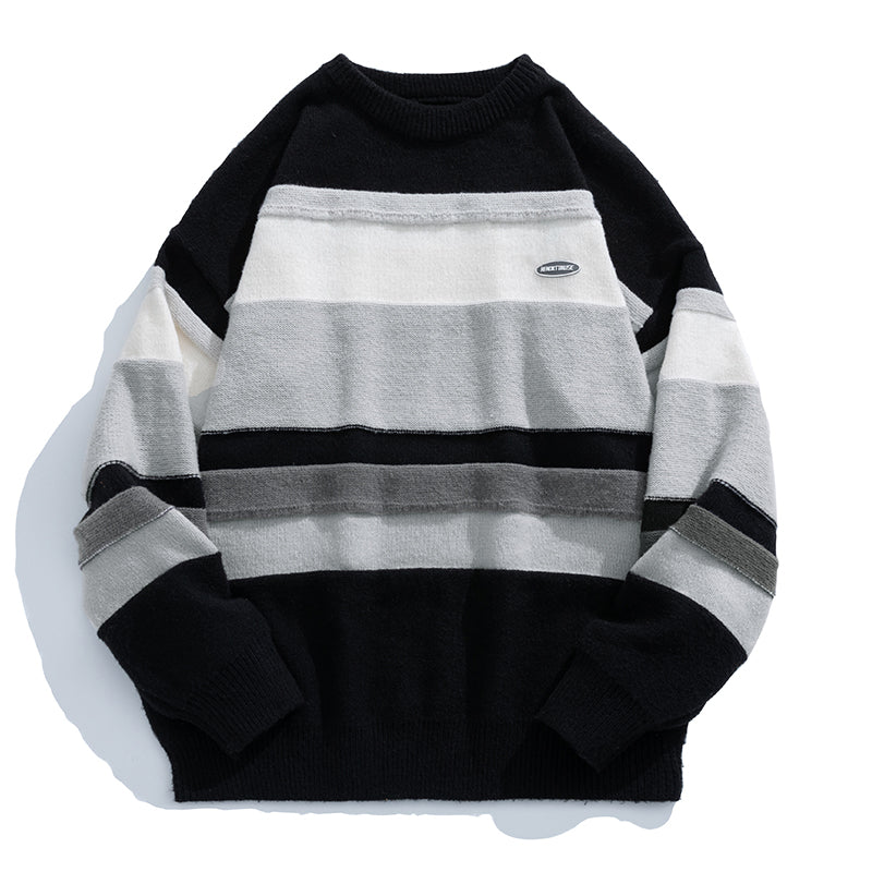 Pologize™ Striped Round Neck Winter Sweater