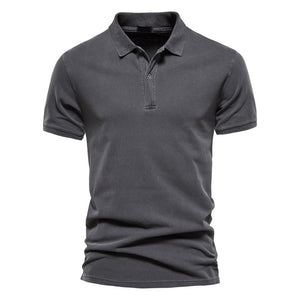 Pologize™ Casual Short Sleeve Solid Polo Shirt
