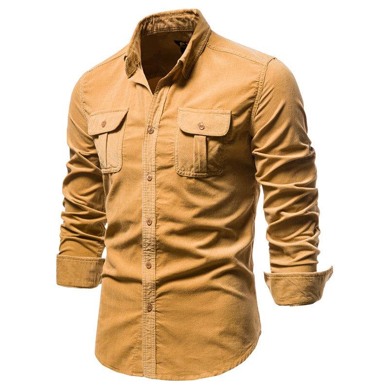 Pologize™ Leandro Long Sleeve Corduroy Button-Down Shirt