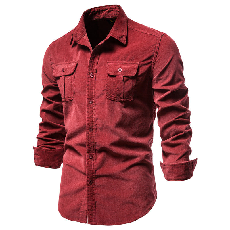 Pologize™ Leandro Long Sleeve Corduroy Button-Down Shirt