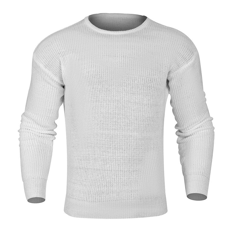Pologize™ Casual Plain Color O-Neck Knitted Sweatshirt