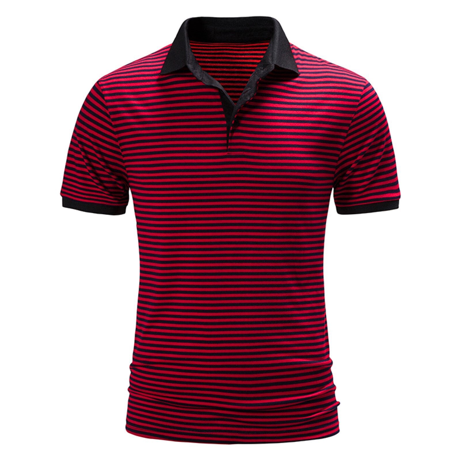 Pologize™ Short Sleeve Striped Polo Shirt