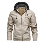 Pologize™ Terzo Hooded Autumn Leather Jacket