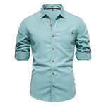 Pologize™ Single Pocket Solid Color Button-Down Shirt