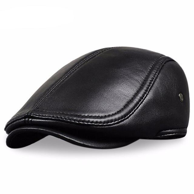 Pologize™ Black Leather Cap