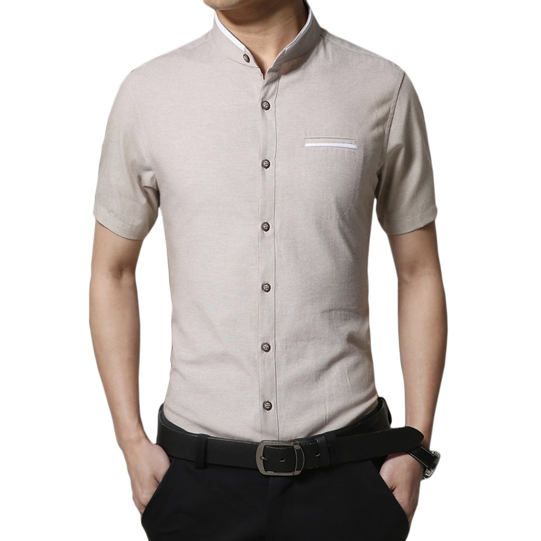 Pologize™ Mandarin Collar Formal Shirt