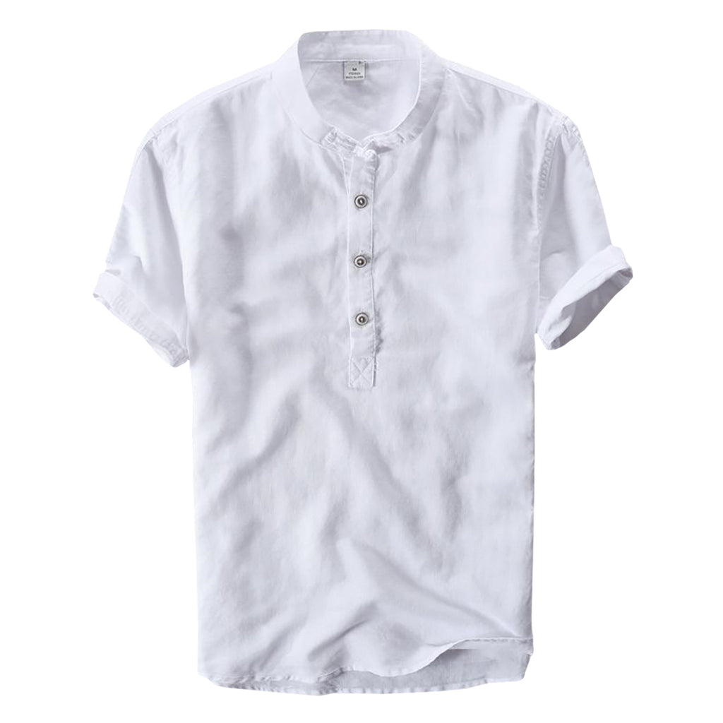 Pologize™ Short Sleeve Mandarin Collar Shirt