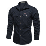 Pologize™ Gregorio Long Sleeve Military Button-Down Shirt