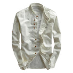 Pologize™ Long Sleeve Mandarin Collar Cotton Shirt