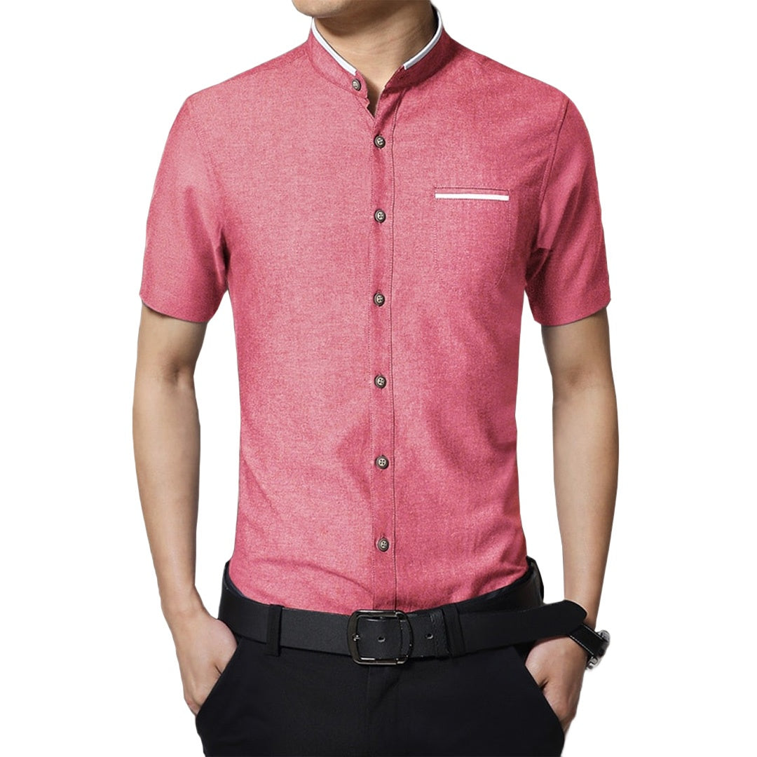 Pologize™ Mandarin Collar Formal Shirt