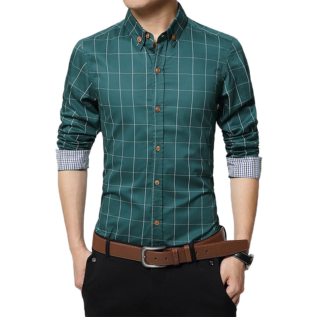 Pologize™ Checkered Slim Fit Shirt